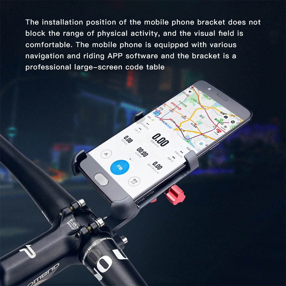 

Aluminum Alloy Bike Adjustable Mobile Phone Holder Rotatable Bicycle Handlebar Stem Phone GPS Navigation Stand Mount