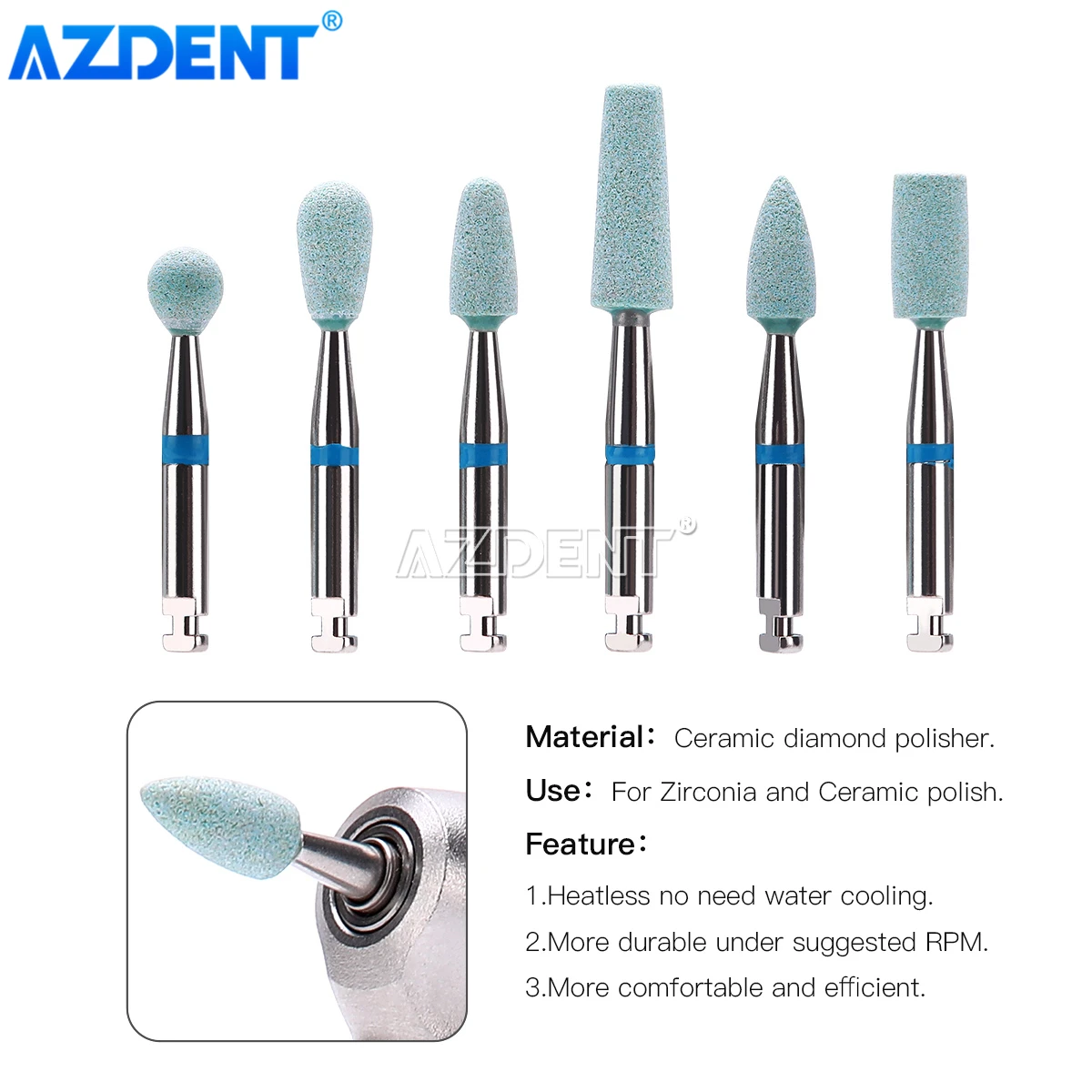 Зубная керамическая шлифовальная машина AZDENT Dental RA с алмазной полировочной