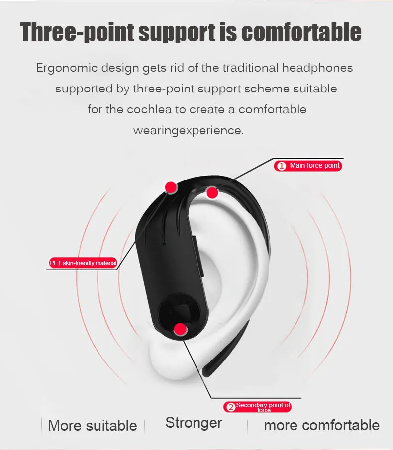 Caletop Bluetooth 5,0, Беспроводные спортивные наушники, ушные крючки, водонепроницаемые наушники со светодиодным дисплеем, спортивные наушники PK Q62 Q32