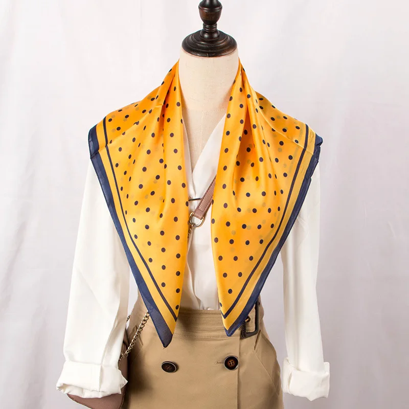 

70*70cm New Fashion Scarf Women Silk Scarf Bag Skinny Scarves Design Wrist Ribbon Hair Band Neckerchief Headband For Ladies