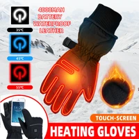 winter motorcycle heating gloves rechargeable touch screen battery powered winter warm gloves anti cold ski gloves outdoor