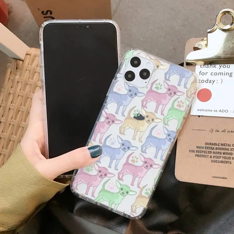 Модный чехол YNDFCNB для телефона с собакой Чихуахуа iPhone 11 12 pro XS MAX 8 7 6 6S Plus X 5S SE 2020 XR -
