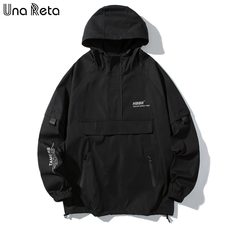 Мужская куртка в Корейском стиле Una Reta свободная с капюшоном хип хоп 2019|Мужские