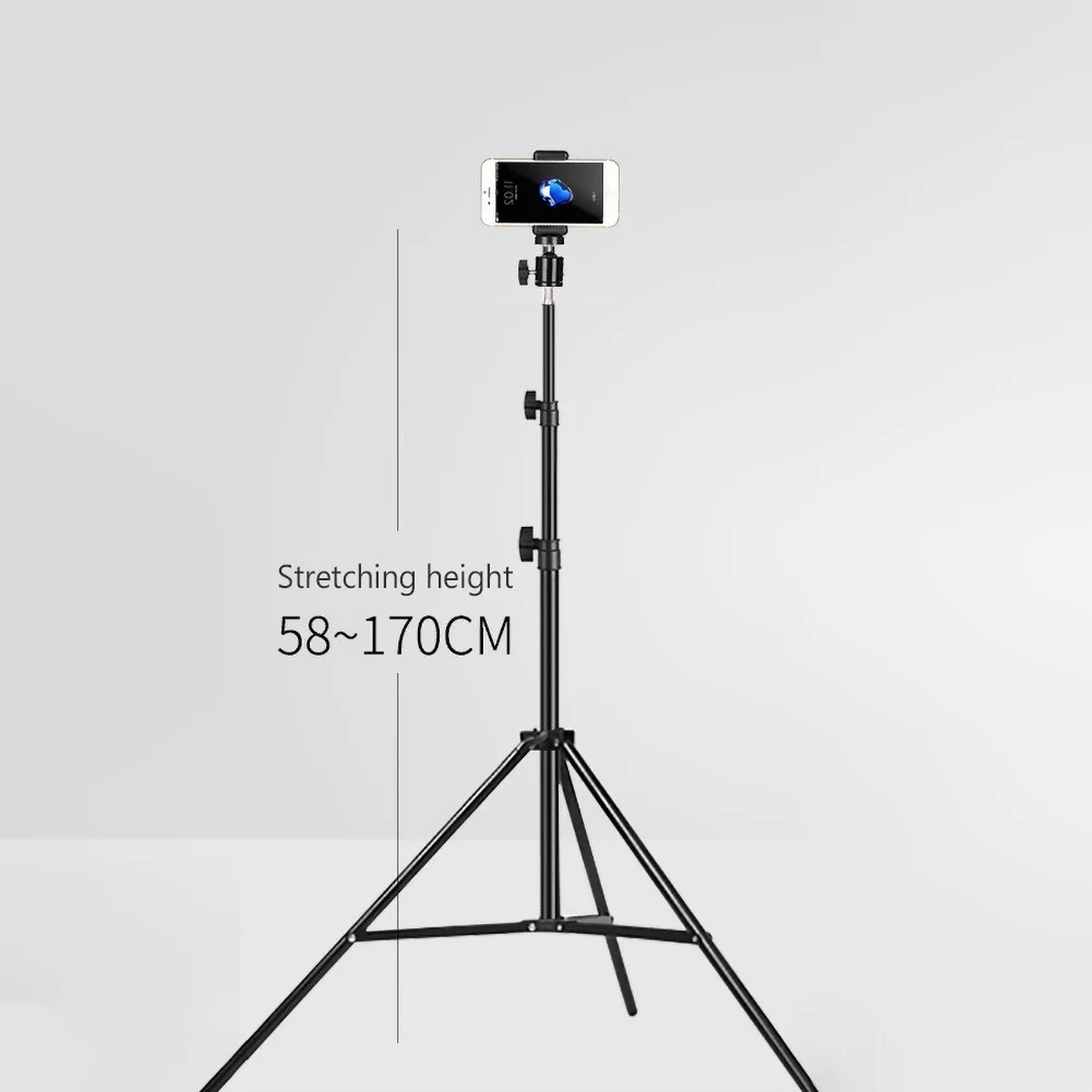

Portable Photograph Selfie Live Broadcast Bracket Stand Outdoor Tripod for Phone plastic material anti-corrosion Metal Plastic