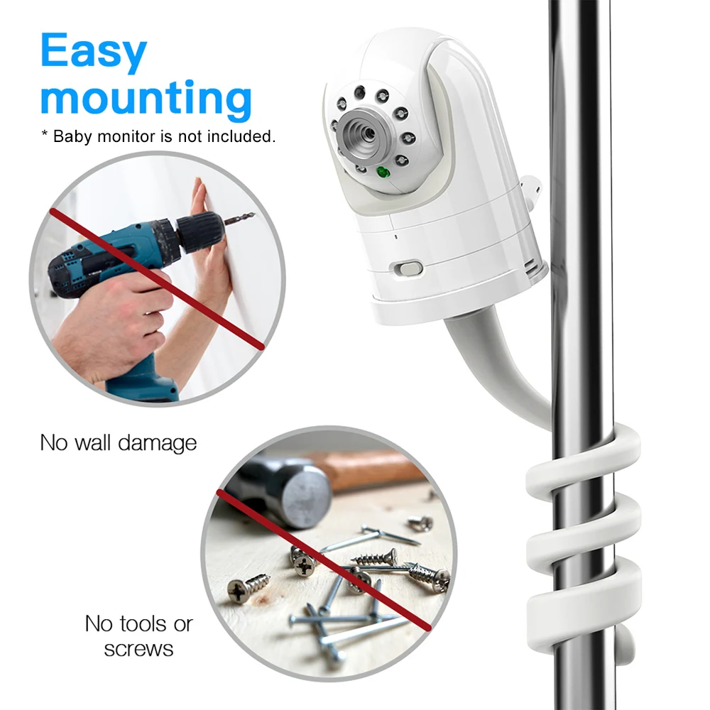 Baby Monitor Mount Camera Holder Bracket Compatible with Infant Optics DXR 8 Most Other Monitors | Безопасность и защита