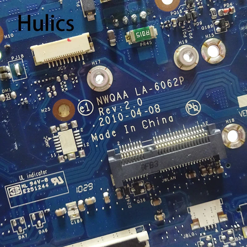 Материнская плата Hulics для Toshiba Satellite A660 A665 K000106370 HM55 NWQAA D29 LA-6062P