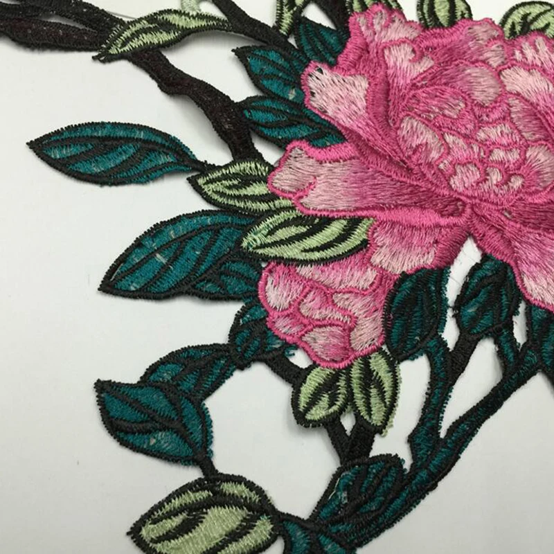 Модная ткань с вышивкой розовые кружева элегантный воротник сделай сам швейные