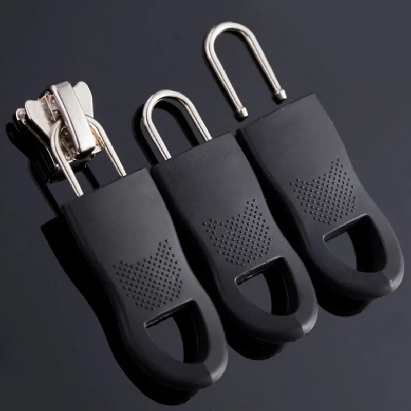 

5pcs/Set Coat Zipper Pull Buckle Luggage Alloy Rubber School Bag Detachable Universal Clothing Accessories