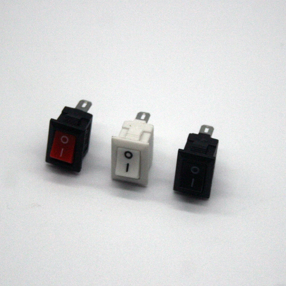 10pcs KCD11-101 3A/250V small black 10*15mm SPST 2PIN ON/OFF G130 Boat Rocker Switch Car Dash Dashboard Truck RV ATV Home