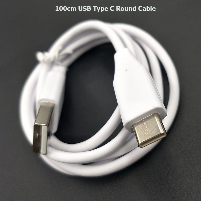 New For LG 100CM Type C Cable White Fast Charging USB 2A Data Sync Line for V30 V20 V30+ W30 W10 K50 K40 Round Flat Cord | Мобильные