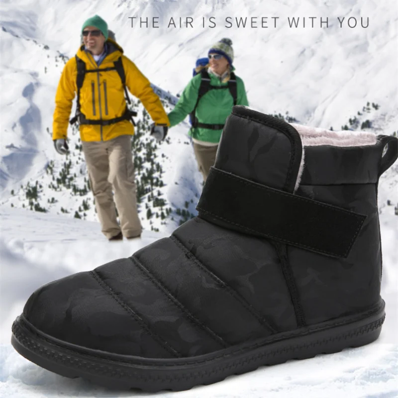 

New Couple HiKing shoes Snow Boots Non Slip Men Women climbing Sneakers Waterproof Tactical Boot Winter Warm Outdoor Workout