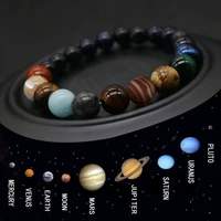 eight planets bead bracelet men natural stone universe yoga chakra solar system bracelet for men and gril charm jewelry