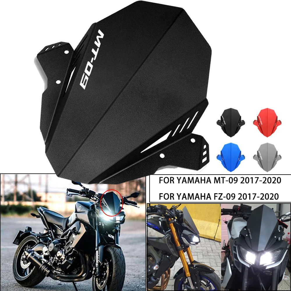 

Мотоциклетные алюминиевые аксессуары для мотоциклов, переднее ветровое стекло, ветровое стекло для YAMAHA MT-09/FZ-09 MT09 FZ09 MT 09 2017 2018 2019 2020