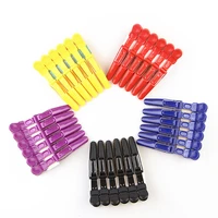 6pcslot plastic hair clip hairdressing clamps claw section alligator clips grip barbers for salon styling hair accessories