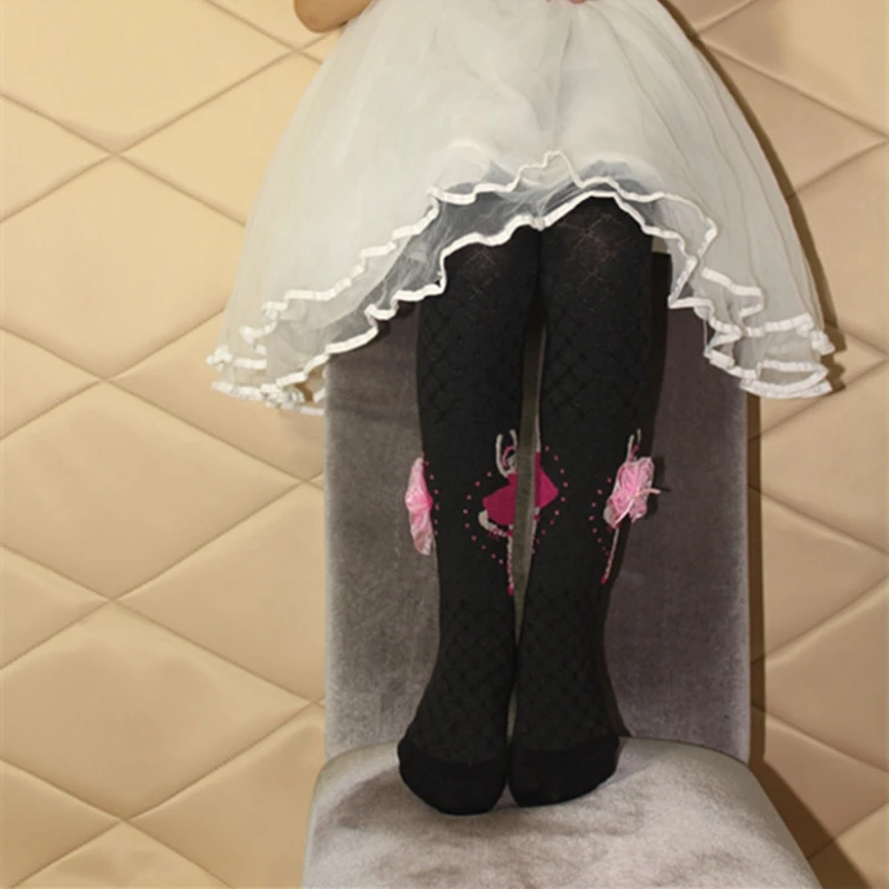 Милые детские чулки с цветами колготки для балета девочек принцесса красивых