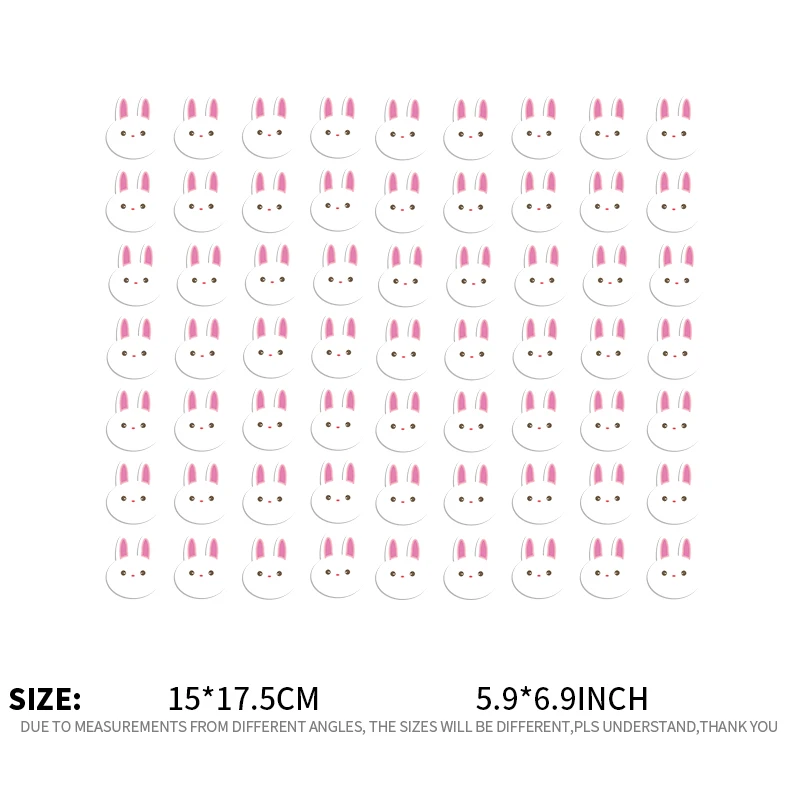 Маленький кролик милый рисунок термопередачи Утюг на наклейках моющиеся