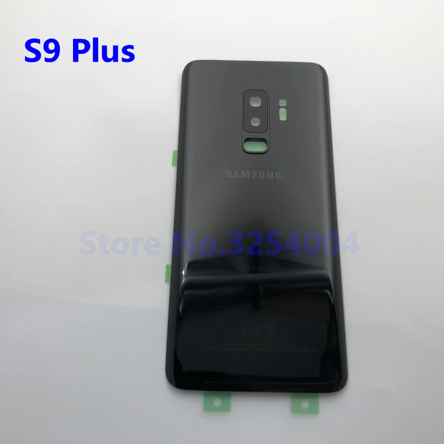 Чехол на заднюю батарейку S9 для samsung Galaxy S9 Plus G960F G965F Задняя стеклянная крышка корпуса+ клей+ рамка для объектива камеры