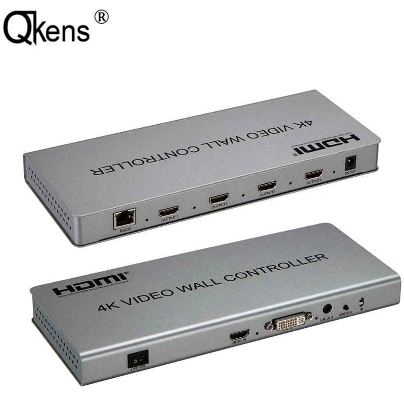 Настенный видеоконтроллер 4K HDMI 1X2 2X2 1X4 DVI настенный процессор для ТВ сшивания