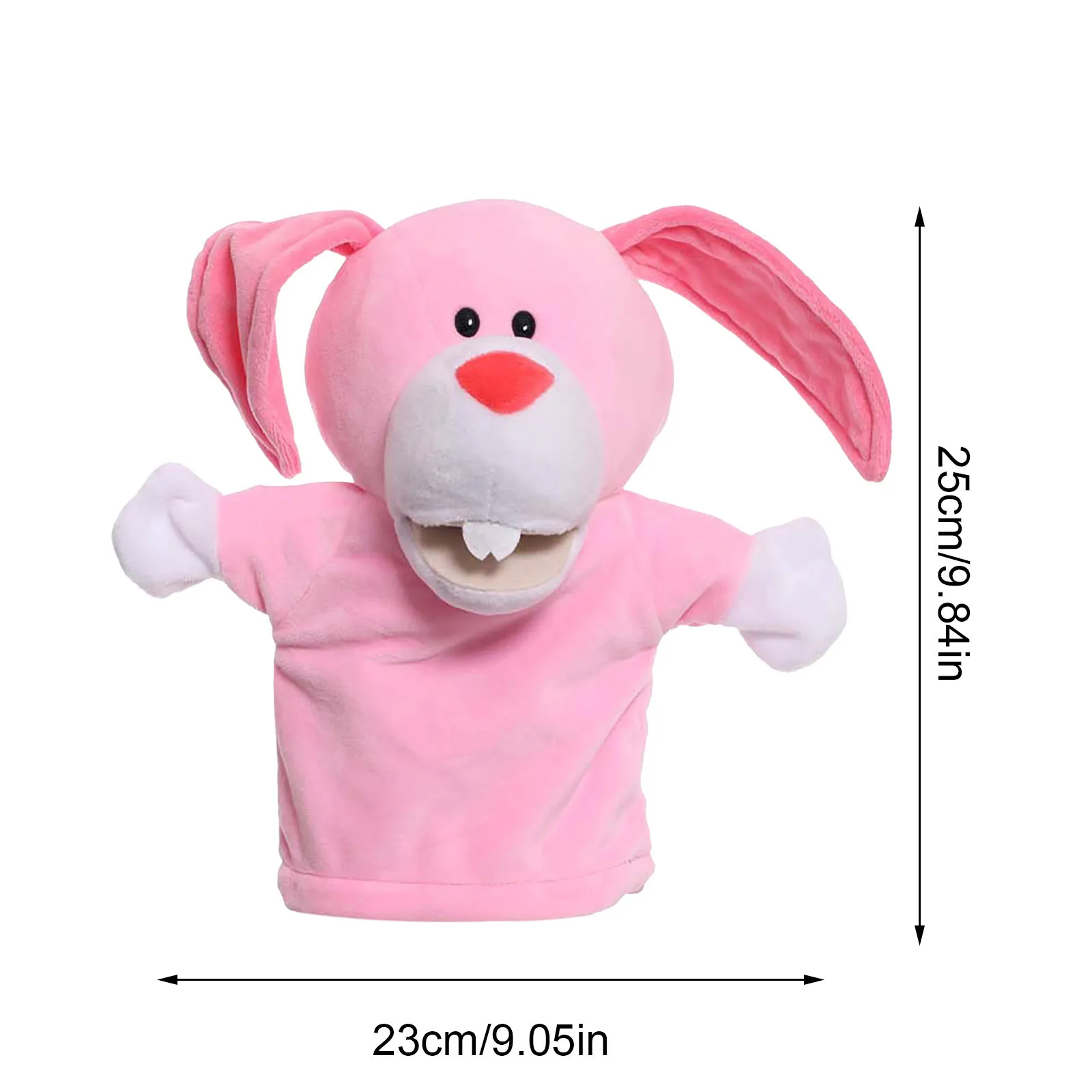 

Pink Cartoon Animals Parent-Child Plush Toy Mouth Can Start Puppet Parent Child Interactive Games Stimulate Children's Curiosity