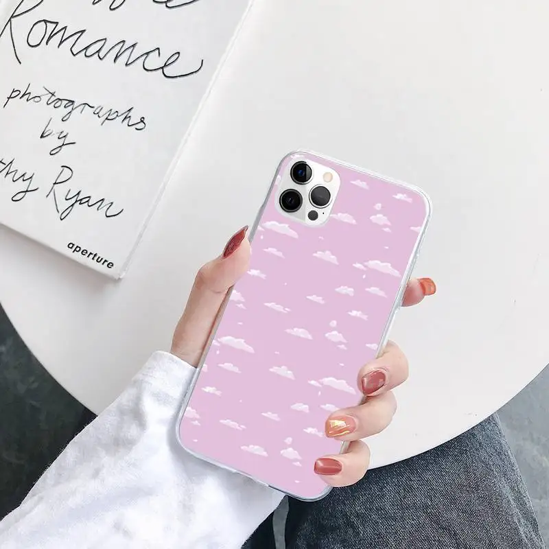 

Fashion Colored Clouds Print Phone Case For iPhone 7 8 Plus 11 12 ProMax X XR XS Max Back Cover