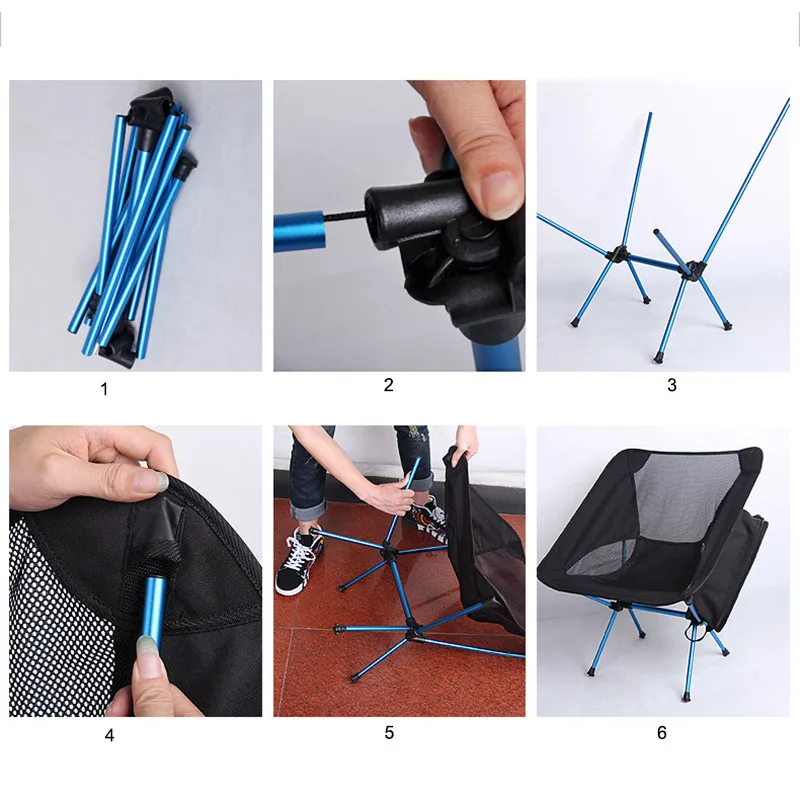 

Portable Ultralight Folding Chair With Storage Bag Aluminum Alloy Oxford Chairs For Outdoor Sport Camping Hiking Fishing FOU99
