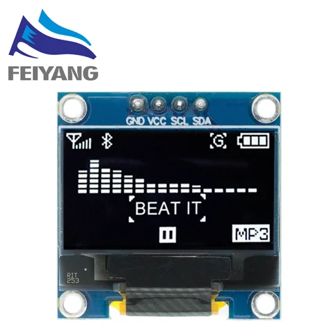 Модуль OLED для Arduino 0,96 дюйма, 4-контактный, 7 контактов, SSD1306, белый/синий/желтый/синий, 0,96 дюйма, для связи с IIC I2C, SPI