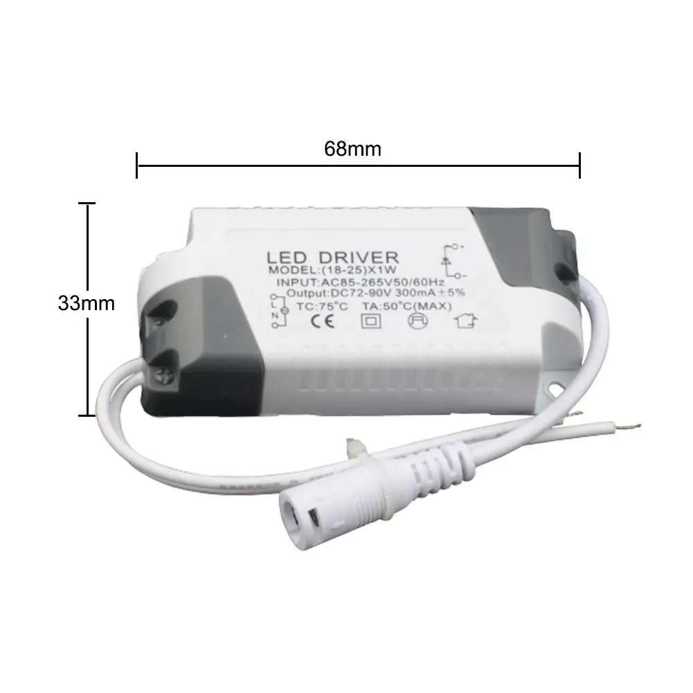 

LED Driver 12-18W Output DC36-68V 300mA Power Supply Led Lamp For Led Panel Voltage Current Input Constant AC85-265V A6P6 D Z6L0