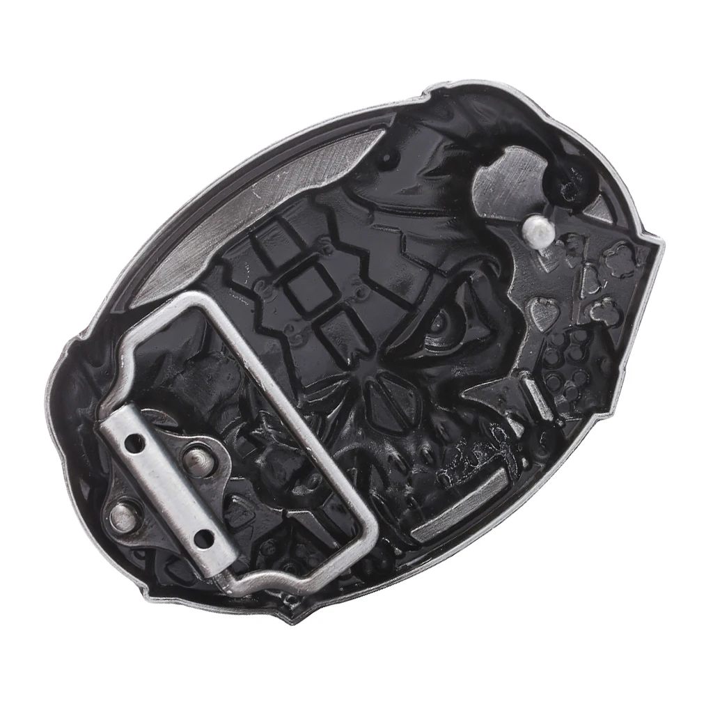 Панк ремень пряжка античное серебро 3D череп головы Готический Мотоцикл