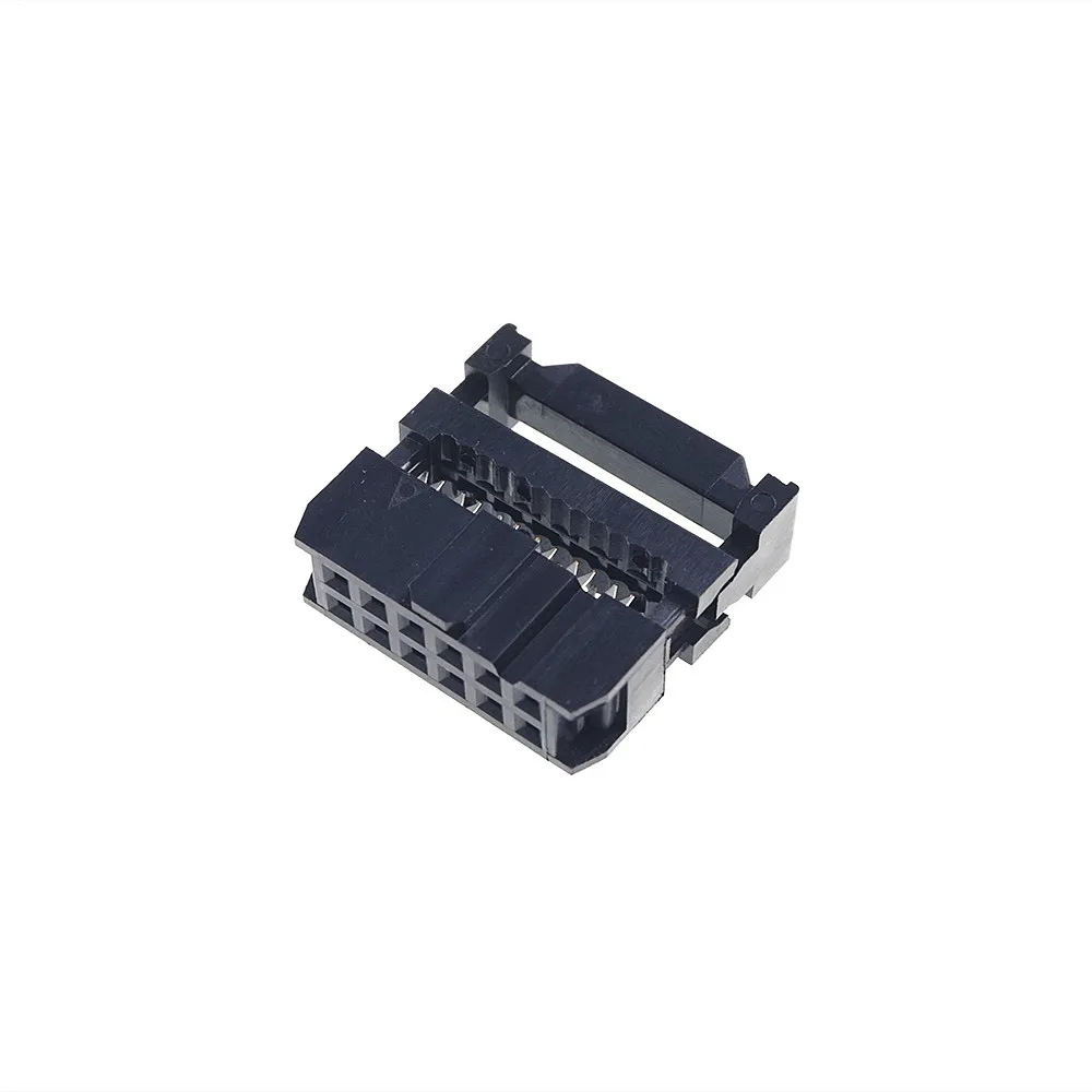 100 Pcs 0.100" 2.54mm 12 Pin Dual Row IDC Connector 2 Rows Position Rectangular Female Socket Receptacle Ribbon Cable FC-12 |