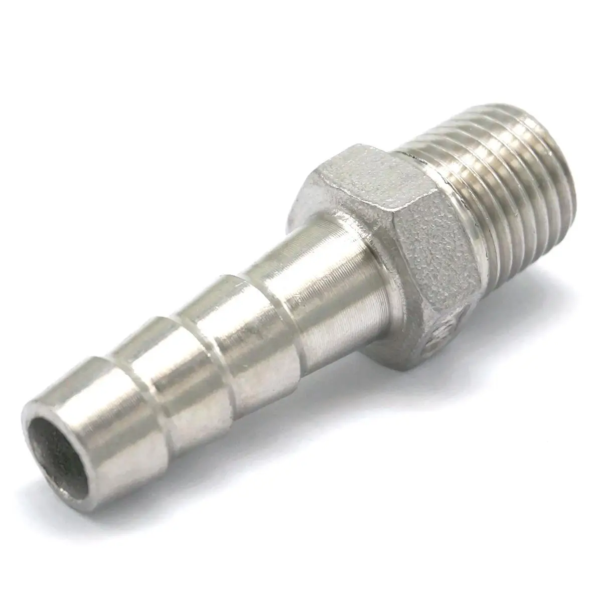 Штекер BSP 1/4 дюйма x хвостовой соединитель для шланга 10 мм с зазубринами 304 фитинги