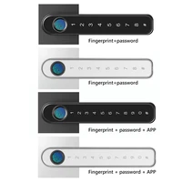 smart ttlock app control biometric fingerprint password household lever handle lock electronic door locks for home office bedroo