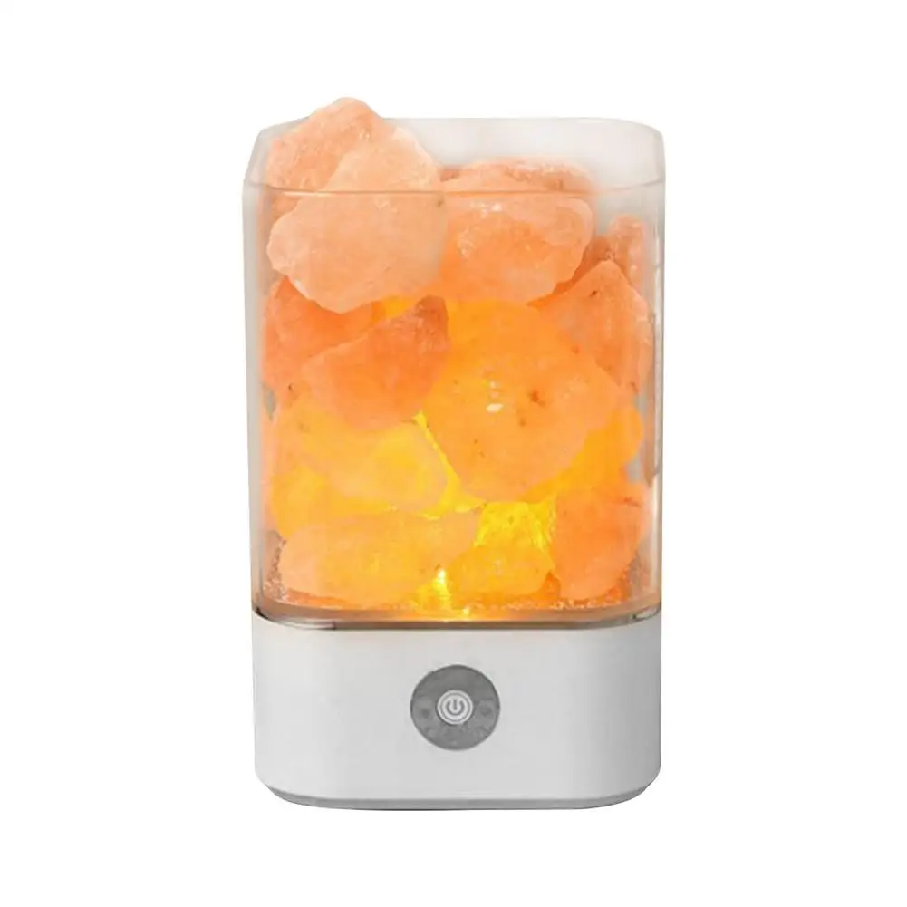 

Соляная Лампа с USB-разъемом, подлинные розовые гималайские скалы для высвобождения соли с отрицательными ионами, с белым шумом, для сна, для ...