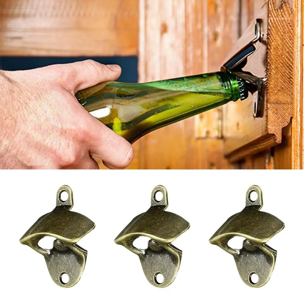 1 шт. винтажный открывалка для пивных бутылок настенный зеленый бронзовый