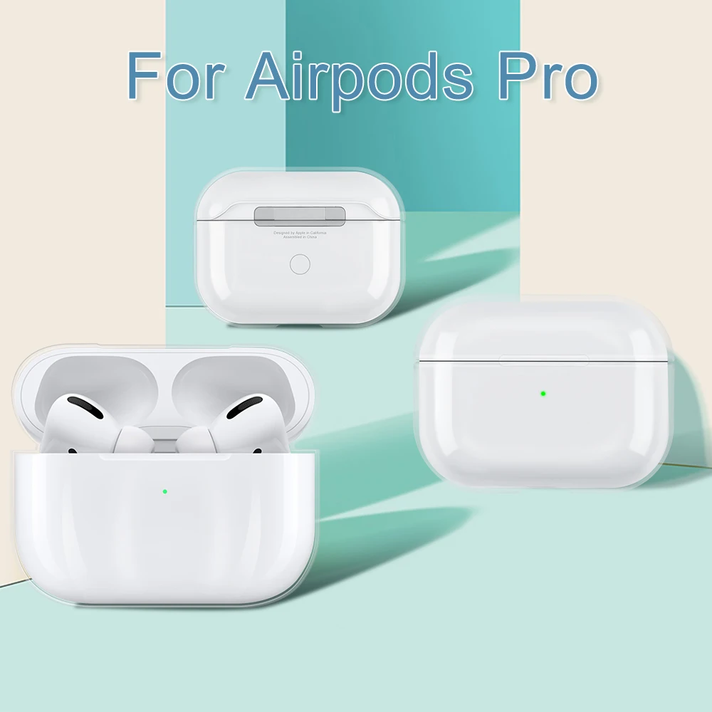 Для AirPods Pro 2019 чехол противоударный прозрачный жесткий PC для 3 Беспроводные