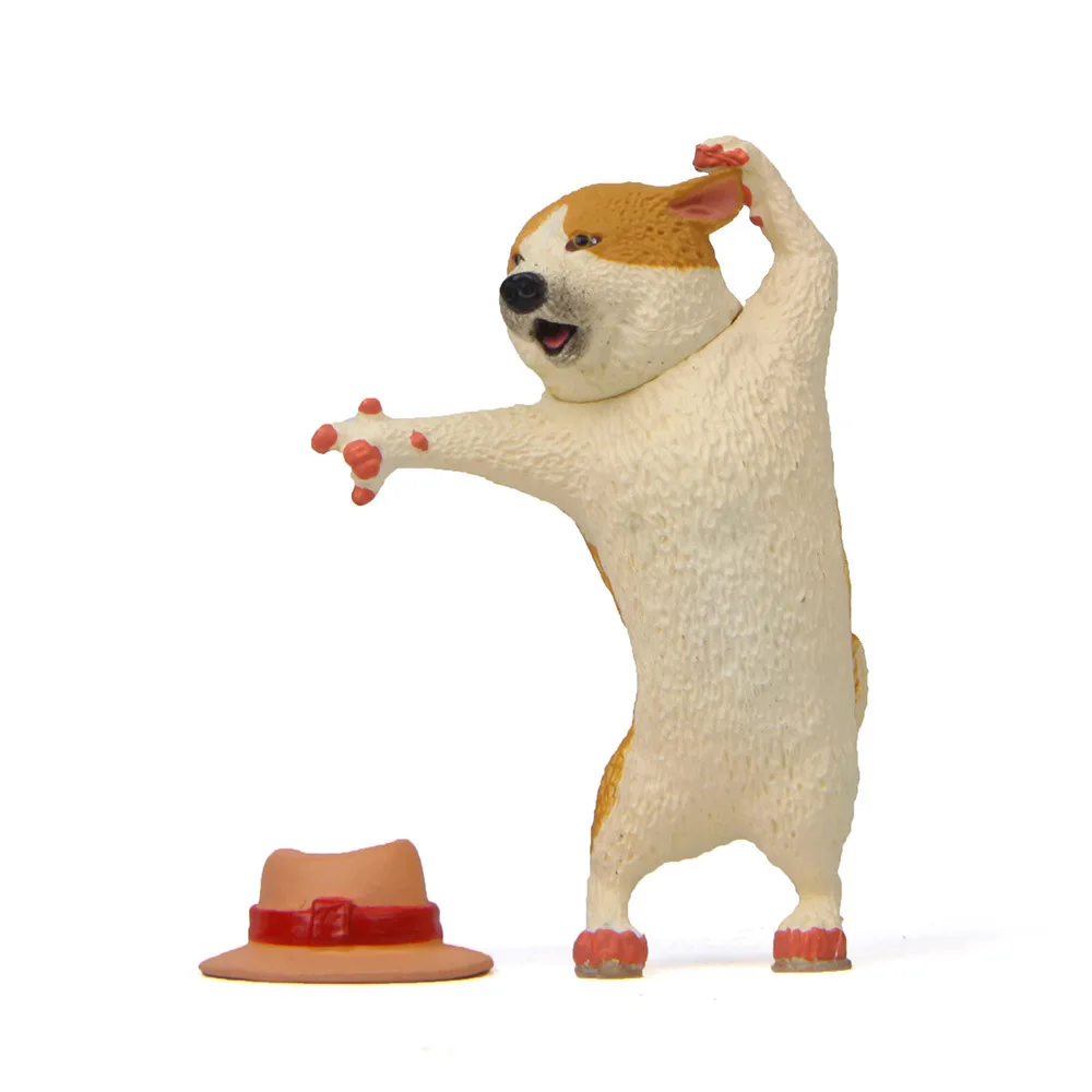 Креативный танцор космический шаг Шиба ину корги Хаски фигурка рабочего стола