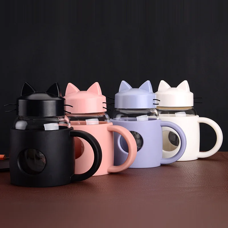 AIWILL стеклянная бутылка для воды мультяшный боросиликатный стеклянный стакан