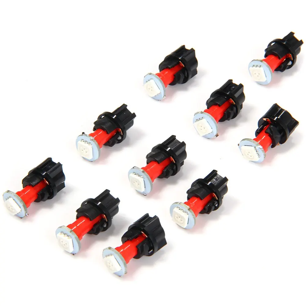 NEWKBO 10 шт. T5 PC74 SMD 5050 Автомобильный светодиодный поворотный разъем приборная