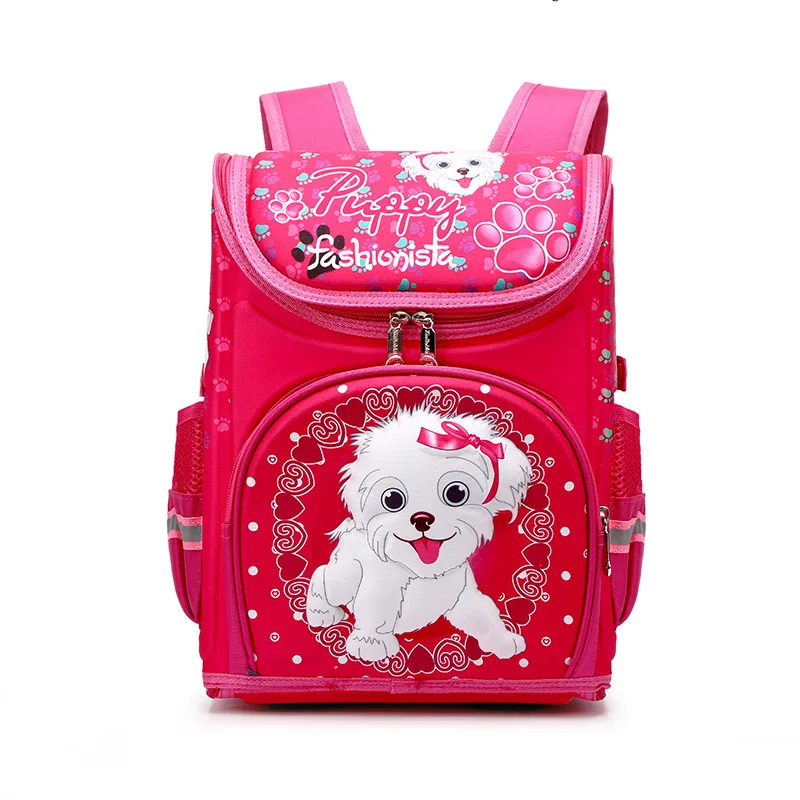 dog Grade1-3, детская школьная сумка для мальчиков и девочек, сложенные ортопедические школьные рюкзаки, детская школьная сумка для начальной школы, Mochila Infantil - Цвет: dog