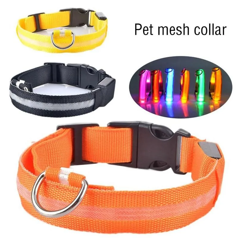 

Led Glowing Dog Collar Anti-lost Rechargeable Waterproof Luminous Dogs Collars Adjustable Pet Night Light Safety Pets Supplies