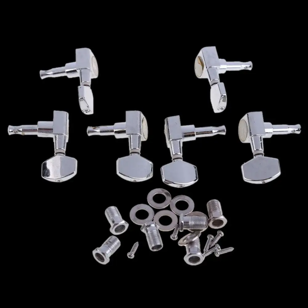 6 chrome gitarre string tuning pegs tuner mechaniken akustische elektrische 3r3l für string bass gitarre zubehör free global shipping