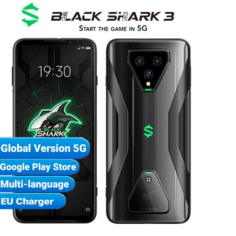 Европейская версия черного цвета с изображением акулы 3 игровой мобильный