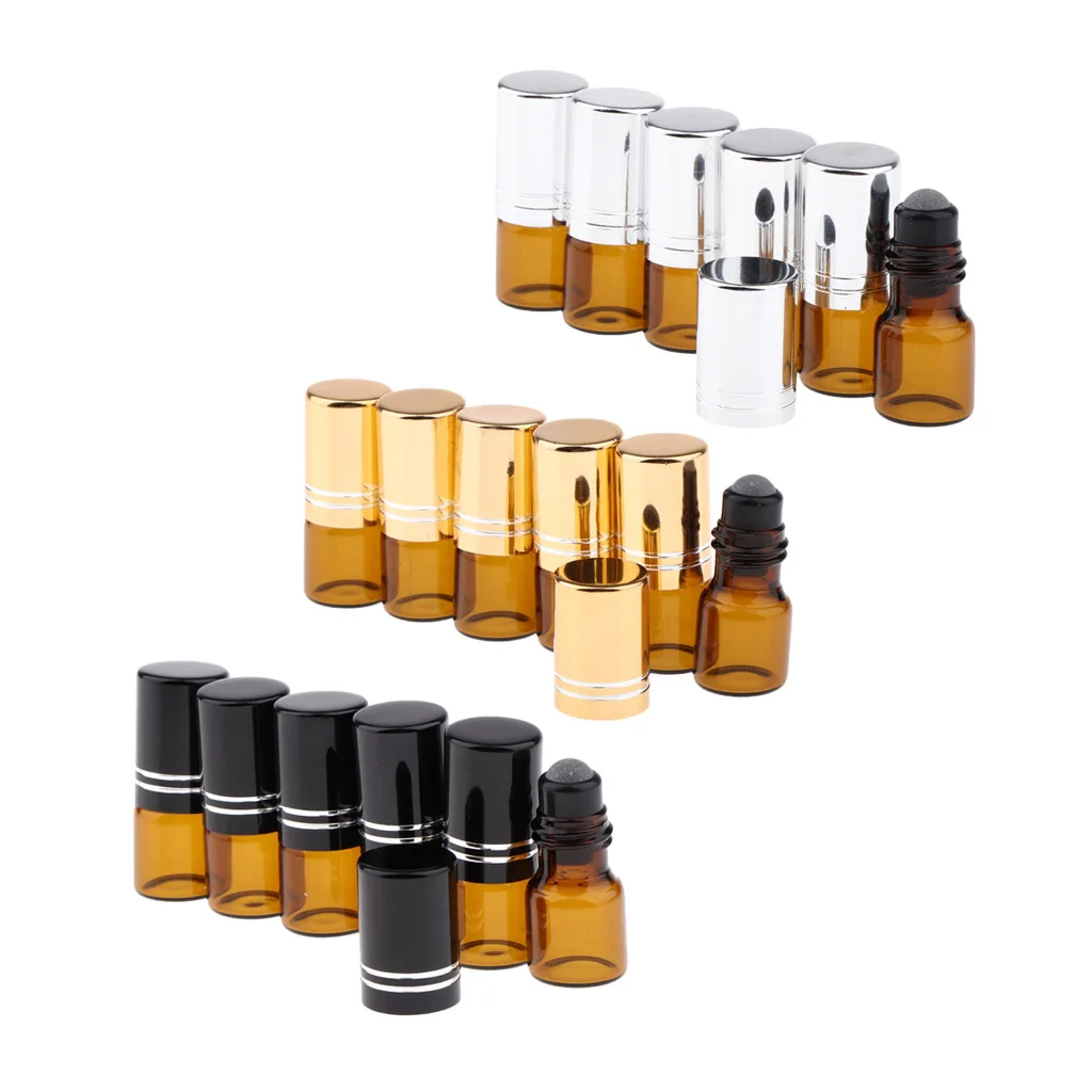 6x2 мл маленька пустая роликовая стеклянная бутылка для образцов ароматерапия