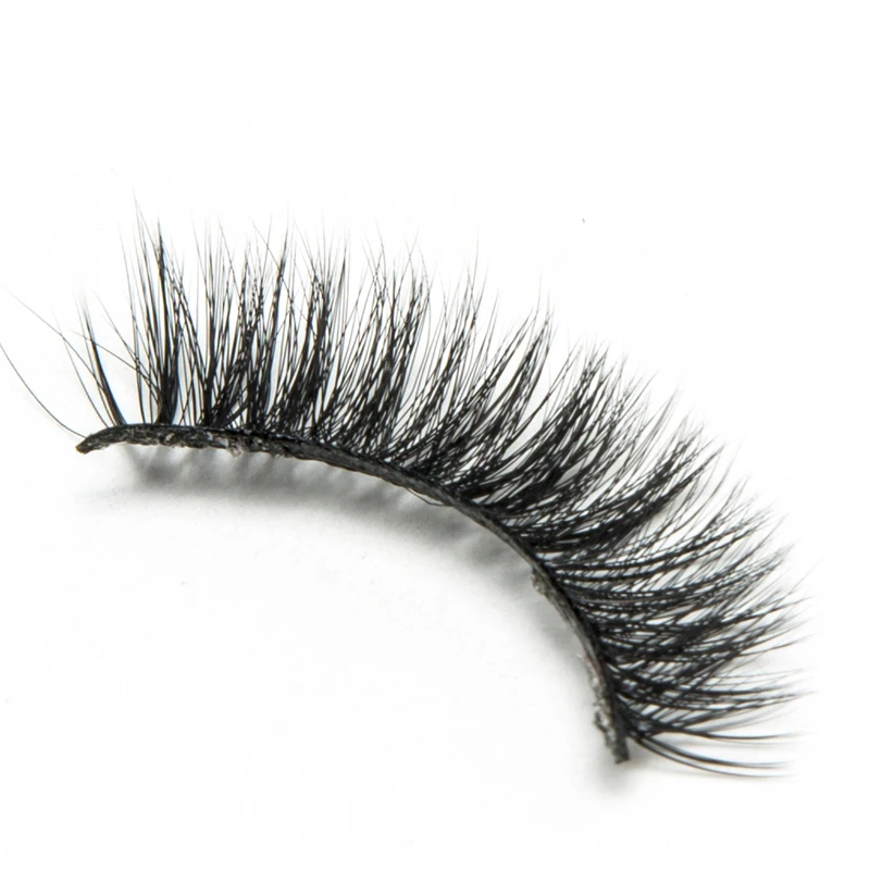 Норковые ресницы 3 пары натуральные длинные накладные розовые в упаковке женские