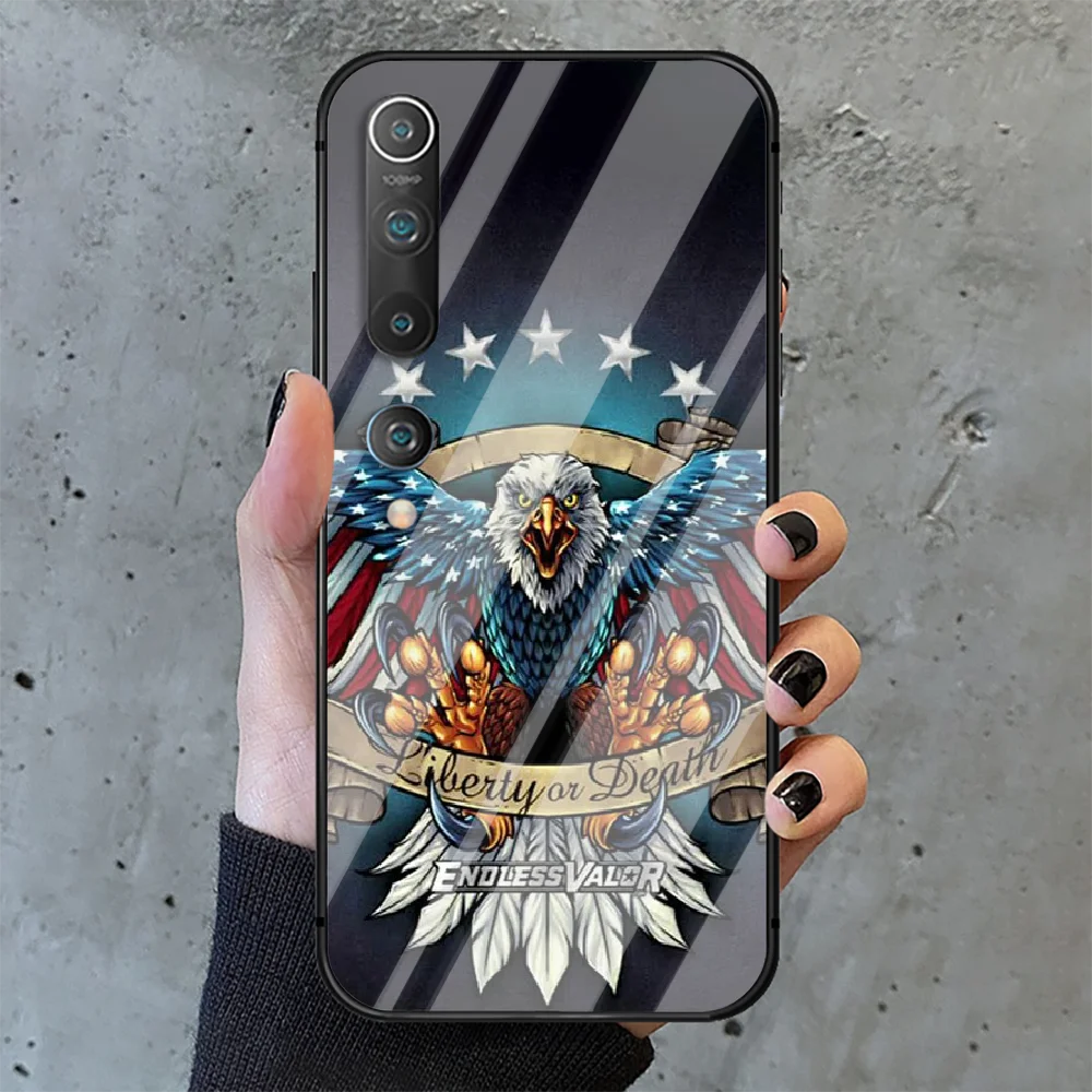 

Russian flag bear eagle flag Phone Tempered Glass Case Cover for Xiaomi Mi A MAX X POCO M Note 3 9 10 11 i T Pro Lite Prime