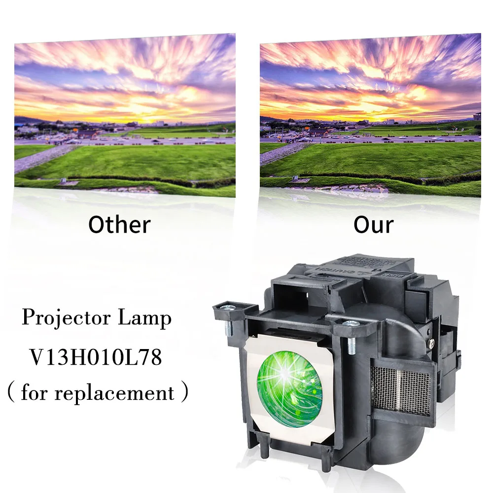 ELPLP78 V13H010L78 Конкурентная прожекторная лампа для EPSON EB-945 955w 965 EB-X24 EB-X25 EH-TW490TW5200 TW570