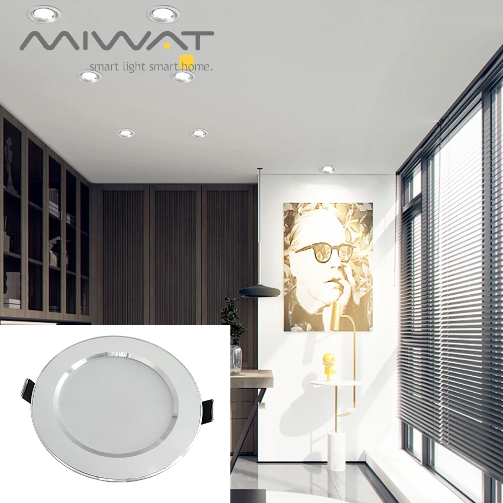 Ультратонкий Светодиодный потолочный светильник 5 Вт 9 12 15 трехцветный круглый