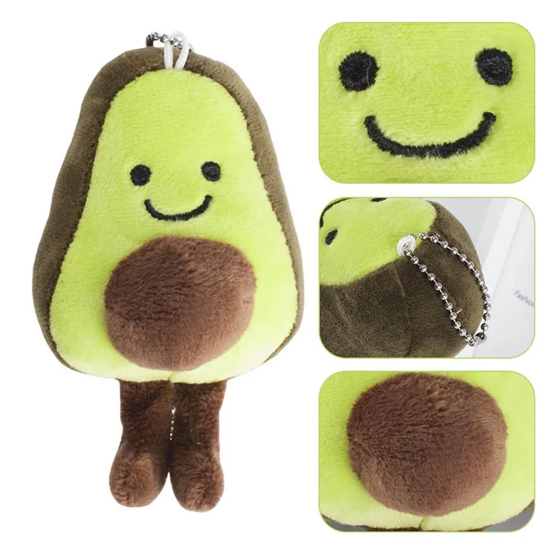 Брелок с авокадо фрукты мягкая плюшевая игрушка заполненная кукла брелок