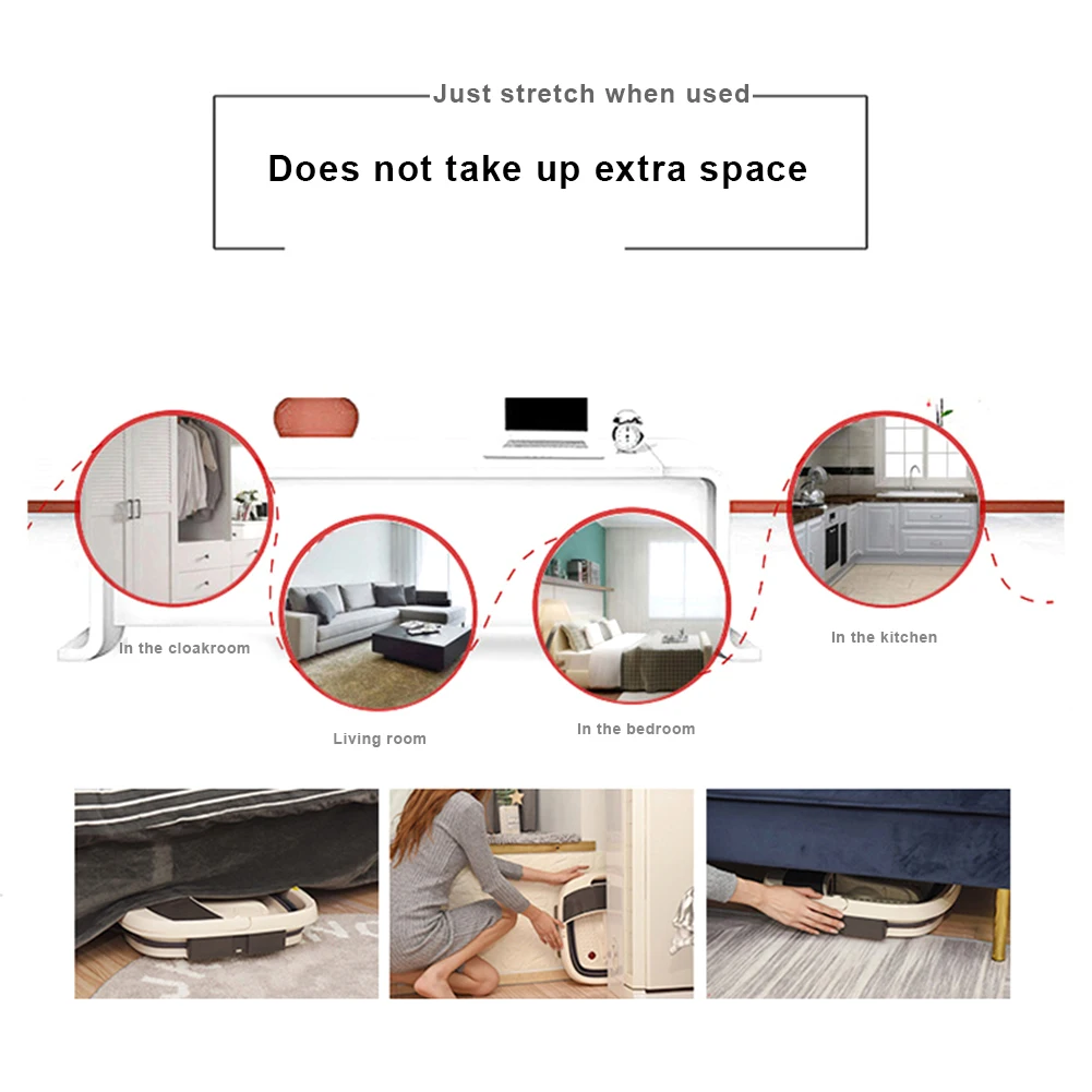 Спа для ног складной Электрический нагрев ванна портативный пузырьковый