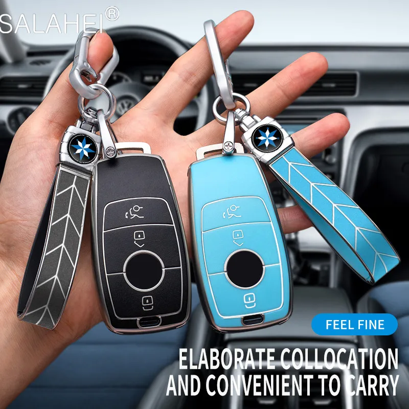 

Soft TPU Shell Car Key Case Protection Keychain Decoration For Mercedes Benz 2017 E Class W213 2018 S Auto Accessories Styling