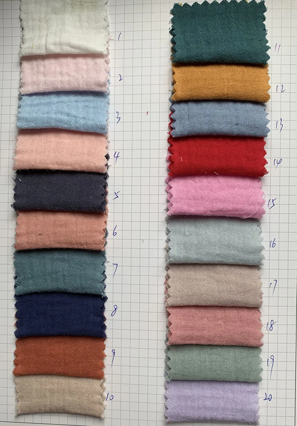 Натуральная хлопковая двойная марлевая ткань Crinkle ткань 135 см ширина 125 gsm для детской одежды постельные принадлежности ткань 100 метров CD03B